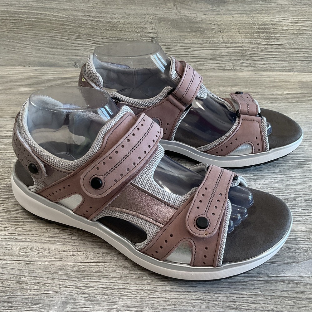 SAS Womens EMBARK Wisteria Mauve Leather Sport Slingback Sandals Size 9.5 M NEW
